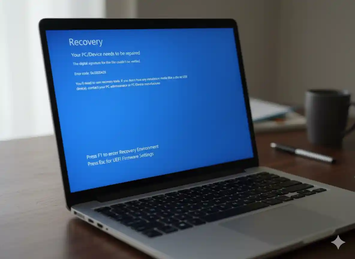 Windows recovery screen Recovery screen